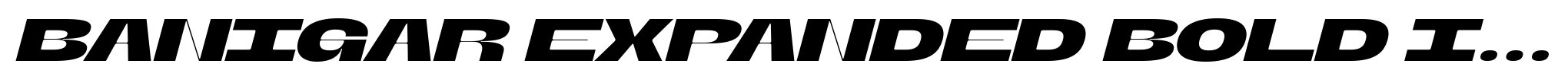 Banigar Expanded Bold Italic image